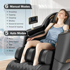 Culanta Massage Chair Full Body, Zero Gravity SL-Track Shiatsu Massage Recliner Chair with Body Scan, Airbags, Foot Rollers, Deep Yoga Stretch, Heating (U1-Black)