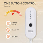 Coperta Elettrica Riscaldata Plaid con 5 Livelli di Riscaldamento e Spegnimento Automatico dopo 4 Ore, Plaid Riscaldato 50"x60" con Certificazione ETL e FCC per Casa e Ufficio, Lavabile in Lavatrice, Grigio Scuro