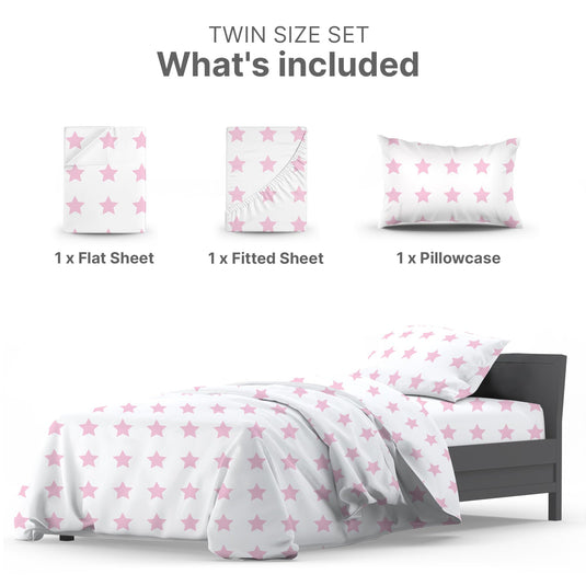 Kids Princess Full 4 Piece Sheet Set - Boys, Girls, Teens, Toddler - Easy Fit Deep Pockets - Breathable, Hotel Quality Bedding Sheets - Machine Washable - Wrinkle Free - Cute, Cozy, Soft - CGK Linens