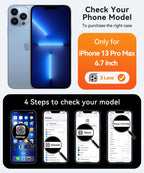 CANSHN 磁気対応 iPhone 13 Pro Max ケース、アップグレード版【フルカメラ保護】【Magsafe対応】【半透明マット】耐衝撃保護スマホケースカバー 6.7インチ - ブラック