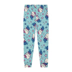 Hello Kitty Pige 4-delt Pyjamasæt - Kortærmet Skjorte, Shorts & Bukser - 100% Bomuld Børne Nattøj - Officiel Licens Pink Blå