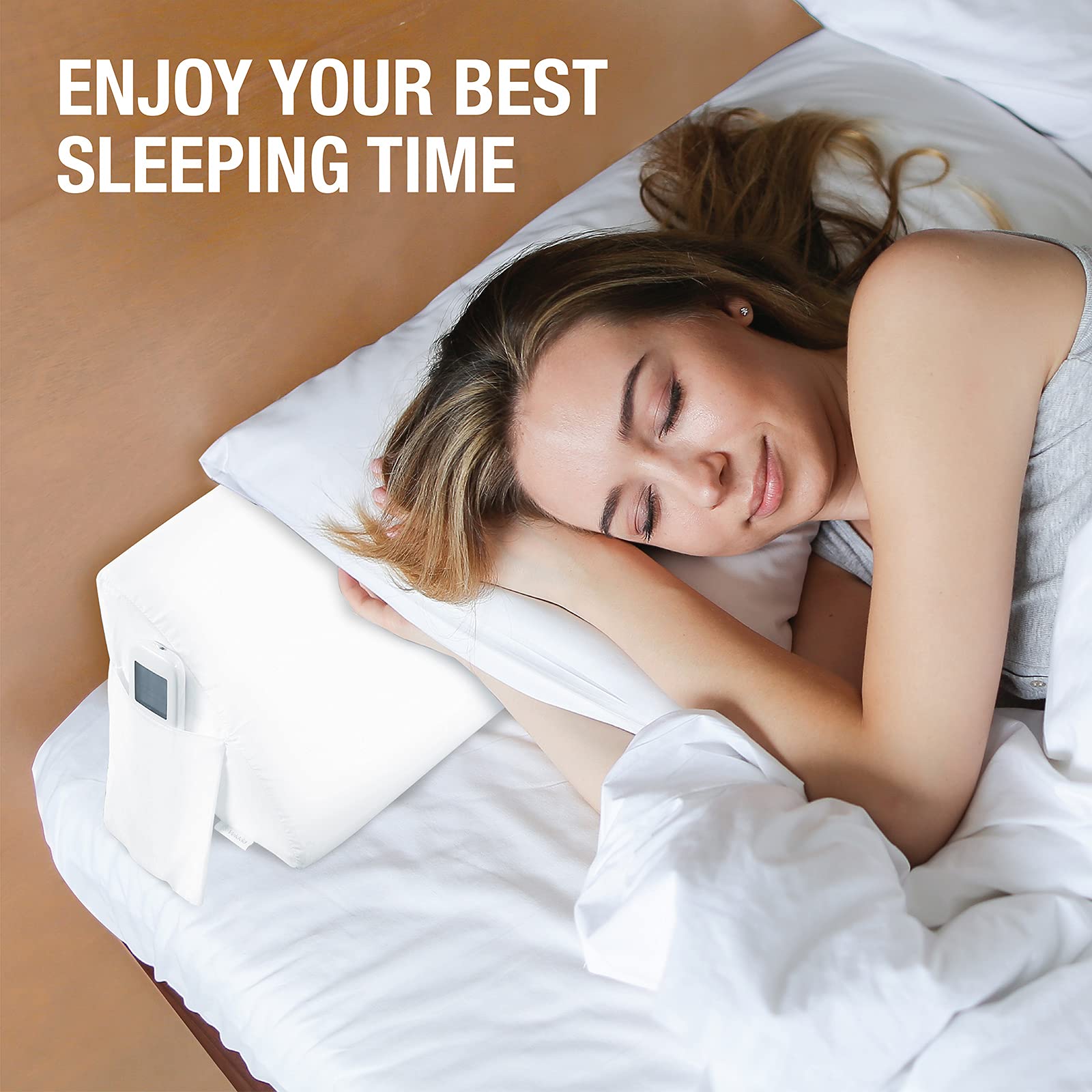 Vekkia King Bed Wedge Pillow for Headboard/Wedge Pillow Headboard/Bed Gap Filler/Headboard Pillow,Pillow Wedge for Headboard Gap Between Mattress and Headboard,Stop Loosing Your Pillows(White)