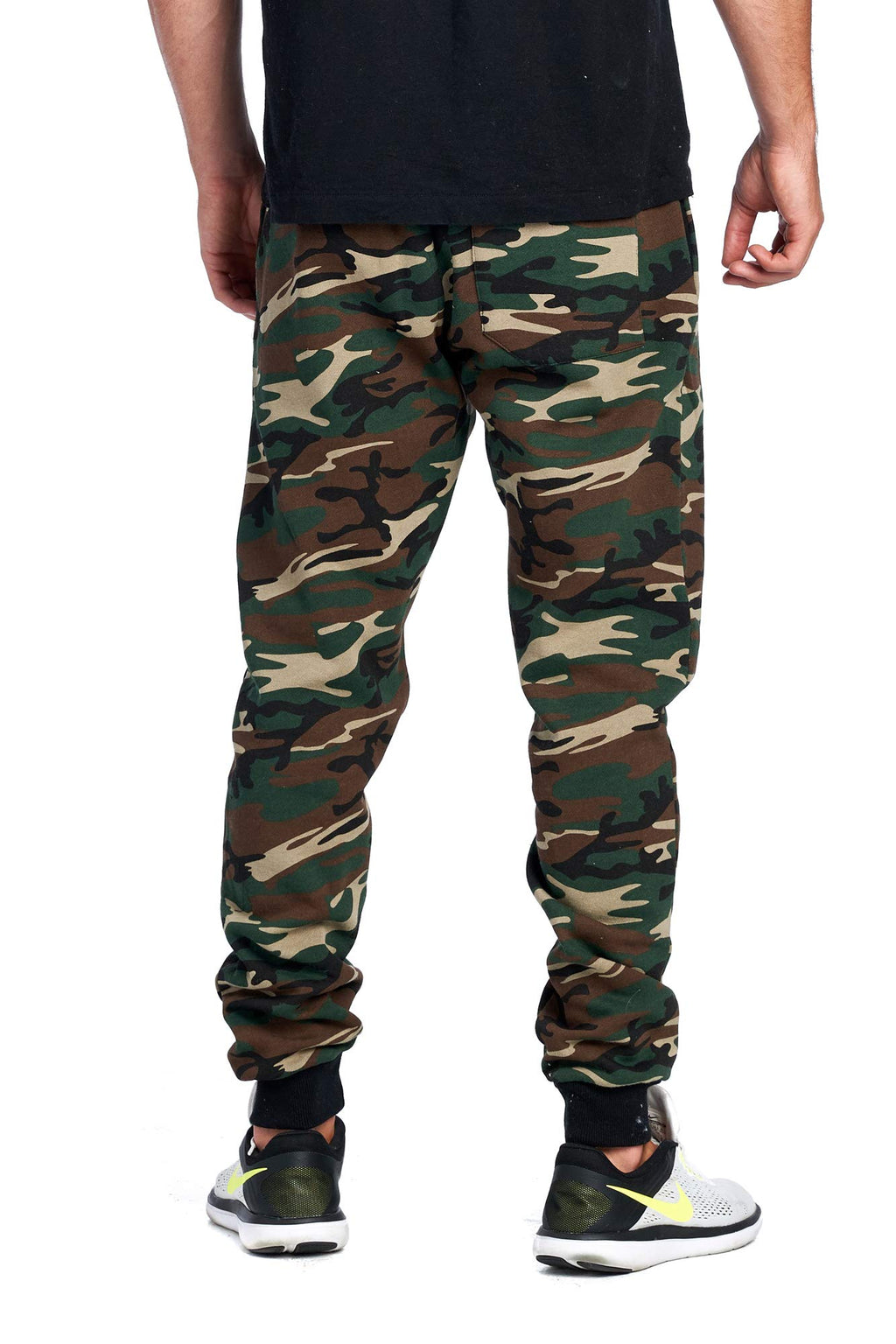 PROGO USA Men's Joggers Sweatpants Basic Fleece Marled Jogger Pant Elastic Waist (Medium, Forest Camouflage) - Grand Goldman