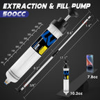 500CC Fluid Extractor, Fluid Syringe Pump, Oil Extractor for Cars Ships Engines Lawn Mowers Fluid Extraction and Filling, with 2 Transparent Hose