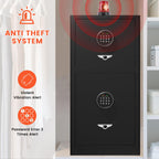 Cofre resistente de 8,3 pés cúbicos, cofre doméstico extra grande com bolsa à prova de fogo e à prova d'água, porta dupla, caixa de bloqueio oculta, alerta inteligente, cofre digital de segurança antifurto para documentos, dinheiro, negócios e escritório