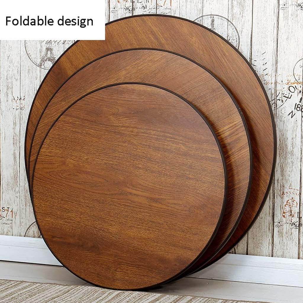 Round Folding Tea Coffee Table, Japanese-Style Low Table, Dining Table, Study Table, Small Desk, for Tatami Sitting On The Floor Bedroom Bay Window Tea Room (Size : 60x30cm)