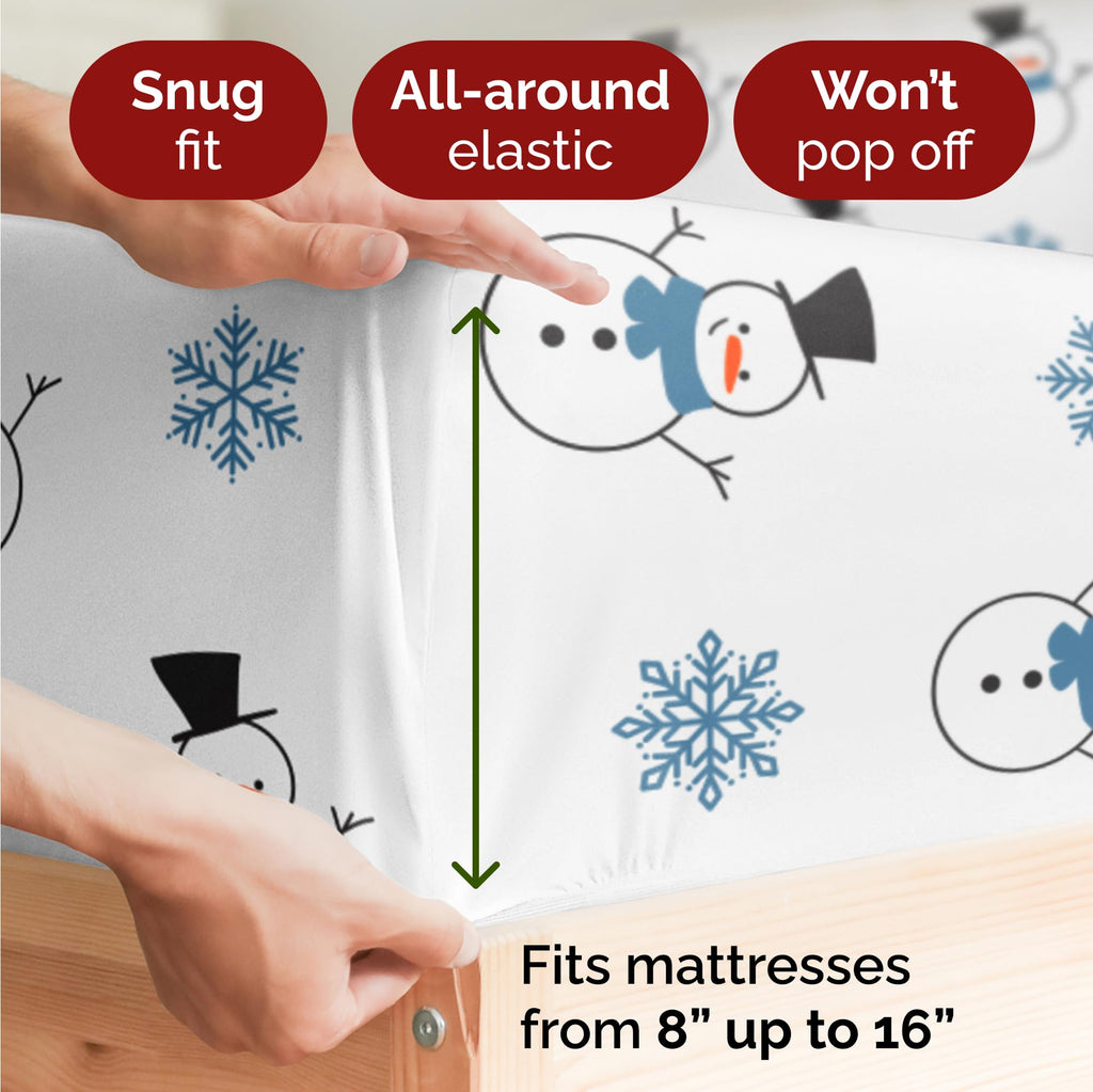 Komplet pościeli King Christmas Tree - Świąteczny wzór Xmas na lnie - Głębokie kieszenie - Dopasowany krój - 4 części - Bez zagnieceń - Wygodna i chłodząca świąteczna pościel zimowa - Łatwa w pielęgnacji - Przyjazna dzieciom