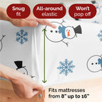 Komplet pościeli King Christmas Tree - Świąteczny wzór Xmas na lnie - Głębokie kieszenie - Dopasowany krój - 4 części - Bez zagnieceń - Wygodna i chłodząca świąteczna pościel zimowa - Łatwa w pielęgnacji - Przyjazna dzieciom