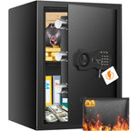 Coffre-fort domestique grand 3,0 pi³ avec sac ignifuge et étanche, coffres-forts numériques pour la maison avec serrure à clavier et clé, coffre-fort pour documents et argent, coffre de sécurité pour bureau, hôtel et usage personnel