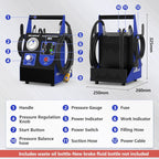 BELEY Brake Bleeder Kit 110V Brake Fluid Bleeder Machine Kit Adjustable 0.7-2.5 Bar Pressure & Flow Microcontroller System for Single User Includes 52MM Master Cylinder Adapter & Oil Bottle