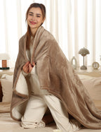 Coperta Elettrica Riscaldata Plaid con 5 Livelli di Riscaldamento e Spegnimento Automatico dopo 4 Ore, Plaid Riscaldato 50"x60" con Certificazione ETL e FCC per Casa e Ufficio, Lavabile in Lavatrice, Grigio Scuro