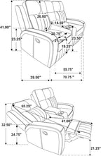 Coaster Home Furnishings Raelynn 2-Piece Upholstered Motion Reclining Sofa Set Grey
