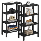 TUTOTAK Small Side Table, Narrow End Table, Skinny Sofa Table, Slim Nightstand, Couch Table, Living Room, Bed Room, Black TB01BK062