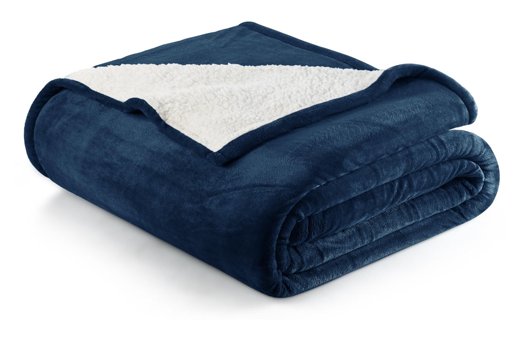Utopia Bedding Sherpa Blanket Queen Size (Plum, 90x90 Inches) - Soft Lightweight Plush Fleece Reversible Blanket for Bed, Sofa, Couch, Camping and Travel