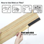 KASARO 9-Piece Peel and Stick Wood Panels for Interior Wall Decor, Long Real Wood Solid Shiplap Accent Adhesive Planks for DIY Project, 11 sq. ft, White, 5" x 35"