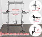 EonfitOmni Eonfit E3 Smith Machine for Home Gym with Cable Crossover System, Multi-Function Power Cage Squat Rack with LAT Pulldown for Home Gym Equipment