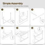 End Tables Set of 2, 23.6" Half Round Coffee Tables, Half Moon Table, 2-Tier Nightstands with Open Shelves, Entryway Table for Living Room, Bedroom, Rustic Brown KF02BR