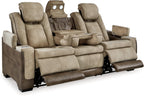 Signature Design by Ashley Next-Gen DuraPella Power Reclining Sofa with Adjustable Headrest, Sand