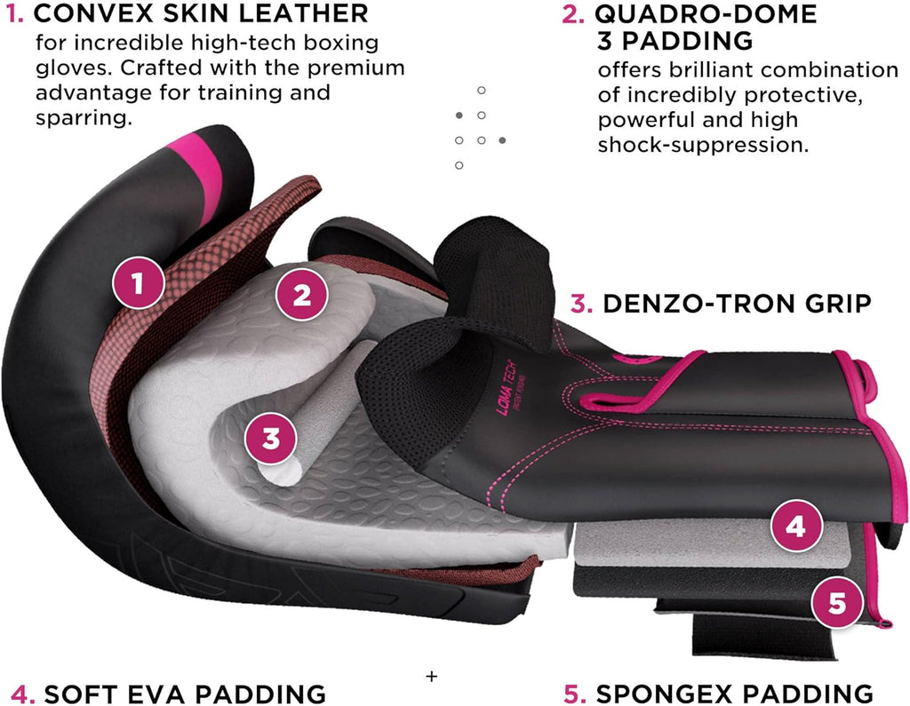 RDX Boxing Gloves, Pro Training Sparring, Maya Hide Leather, Muay Thai MMA Kickboxing, Men Women Adult, Heavy Punching Bag Focus Mitts Pads Workout, Ventilated Palm, Multi Layered, 8 10 12 14 16 18 Oz