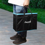 Juegoal 54 Piece Giant Tumble Tower Grey for Adult Kids Family, Wooden Block Stacking Game with Gameboard & Canvas Bag, Outdoor Games for Backyard Lawn Party Playing, 6.9 x 6.9 x 24 Inches,X-Large