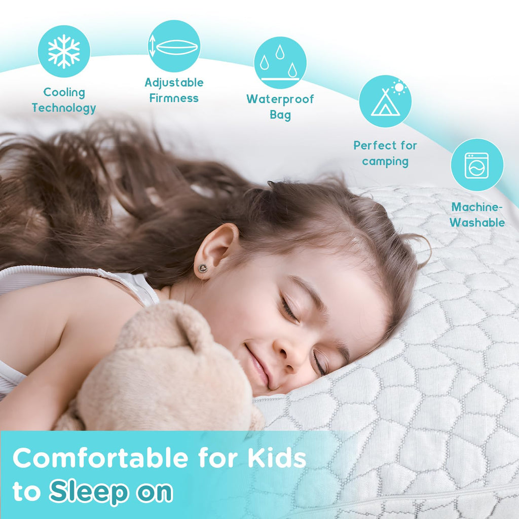 SUPA MODERN охлаждающие подушки для сна 2 шт. подушки из измельчённой пены с эффектом памяти регулируемые прохладные подушки для сна на боку, спине и животе роскошные гелевые подушки размера Queen комплект из 2 шт. съемные моющиеся чехлы