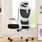 Marsail Ergonomic Office Chair: Office Computer Desk Chair with High Back Mesh and Adjustable Lumbar Support Rolling Work Swivel Task Chairs with Wheel 3D Armrests and Headrest