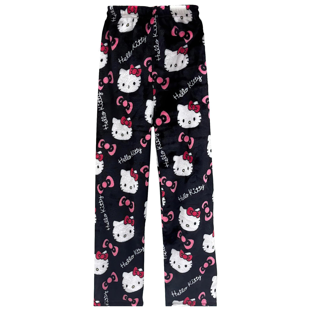 Anime Pajama Pants Women Cute Cat PJS Fluffy Flannel Sleep Bottoms