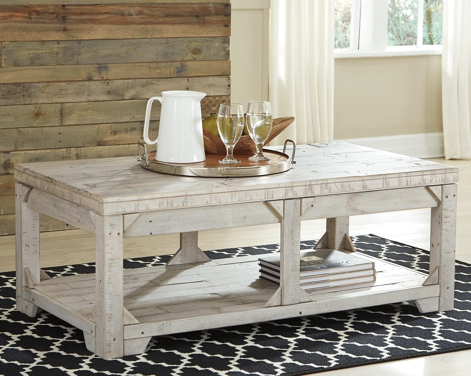 Signature Design by Ashley Casual Fregine Coffee Table with Lift Top Whitewash