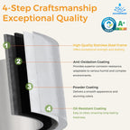 71 Farmhouse Metal Wardrobe Closet with Hanging Rod, 2 Barn Doors, Adjustable Shelves, Steel Armoire with Drawer for Home, Bedroom - Grand Goldman