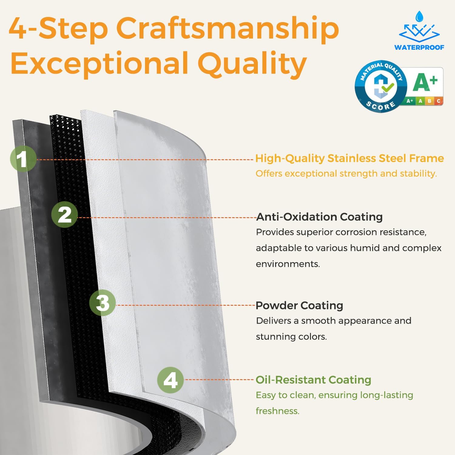 71 Farmhouse Metal Wardrobe Closet with Hanging Rod, 2 Barn Doors, Adjustable Shelves, Steel Armoire with Drawer for Home, Bedroom - Grand Goldman