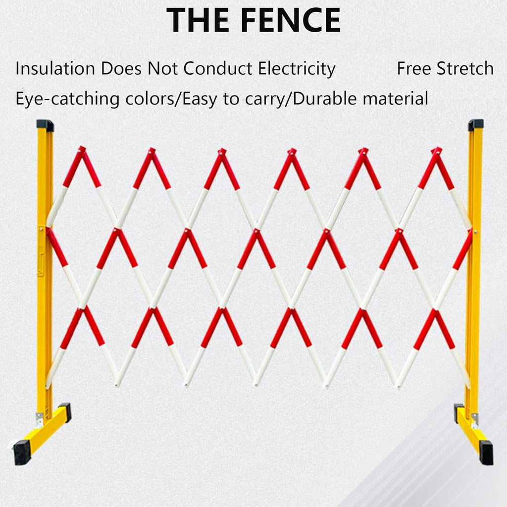 Expandable Security Gate - Mobile Parking Barrier High Driveway Fence | Retractable Traffic Barricade Folding Portable Scissor Gate for Outdoor Road Garage Construction