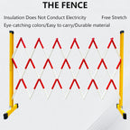 Expandable Security Gate - Mobile Parking Barrier High Driveway Fence | Retractable Traffic Barricade Folding Portable Scissor Gate for Outdoor Road Garage Construction