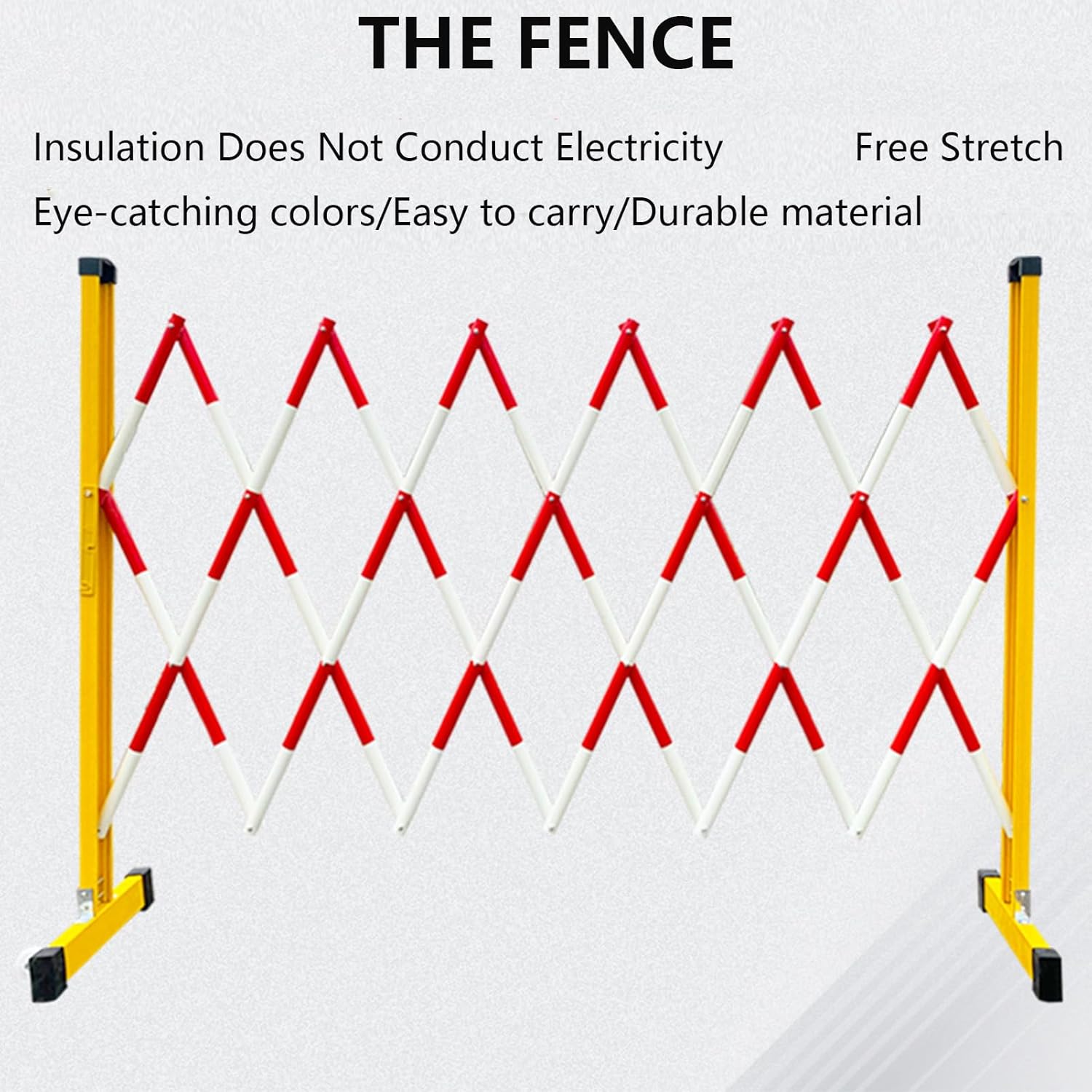 Expandable Security Gate - Mobile Parking Barrier High Driveway Fence | Retractable Traffic Barricade Folding Portable Scissor Gate for Outdoor Road Garage Construction