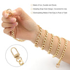 4 pièces chaînes plates de remplacement en fer de différentes tailles, sangle de chaîne en métal pour sac à main DIY, sac à bandoulière, sac à main, pochette par RAPUDA (15.4 Inch, 23.6 Inch, 31. 4 Inch, 47.2 Inch) Or