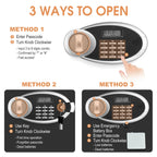 0.7 Cuft Kleine Huissafes Water- en Brandwerend, Digitale Persoonlijke Beveiligingskluis met Programmeerbaar Toetsenbord en Reserve Sleutels, Kleine Brandwerende Safes voor Geld, Medicijnen en Waardevolle Bezittingen thuis