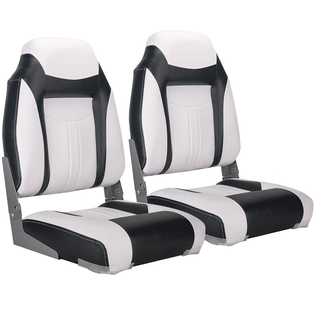 NORTHCAPTAIN S1 Deluxe A Pair of Marine High Back Folding Fishing Boat Seat,Stainless Steel Screws Included