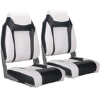 NORTHCAPTAIN S1 Deluxe A Pair of Marine High Back Folding Fishing Boat Seat,Stainless Steel Screws Included