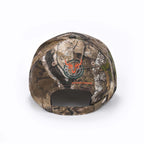Bell Rangers Realtree APX Camo Baseball Cap Hat for Men and Women 100% Cotton Twill (Peached) (US, Alpha, One Size, Plain Cap with Green Visor)