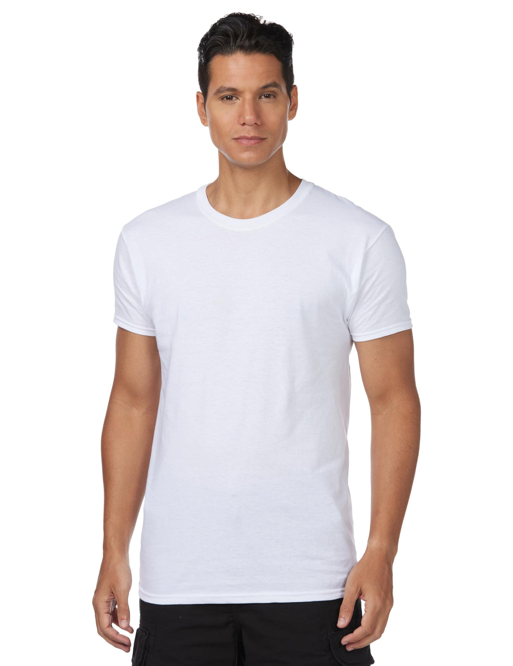 Hanes Men's Cotton, Moisture-Wicking Crew Tee Undershirts, Multi-Packs Available