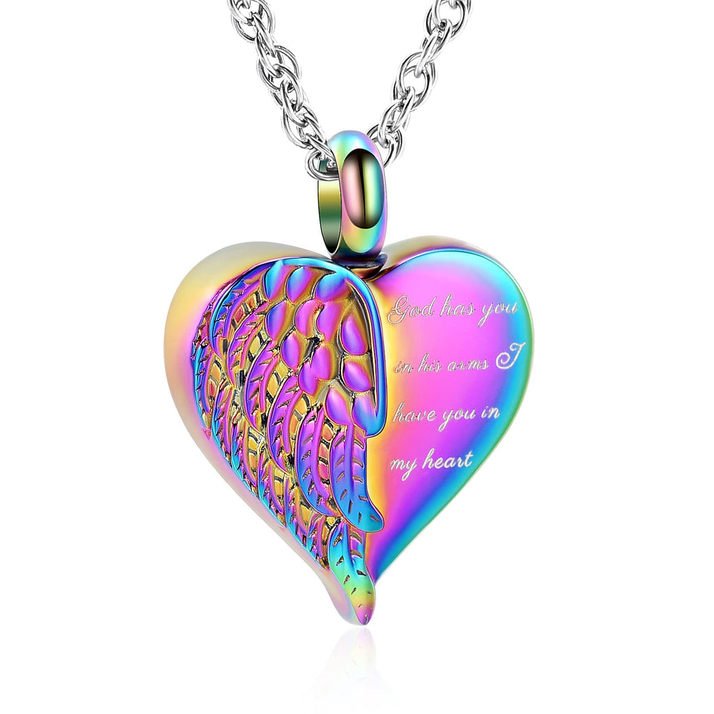 shajwo Cremation Heart Urn Necklace Ashes Jewelry for Women Men Keepsake Pendant Memorial Locket Ash Holder