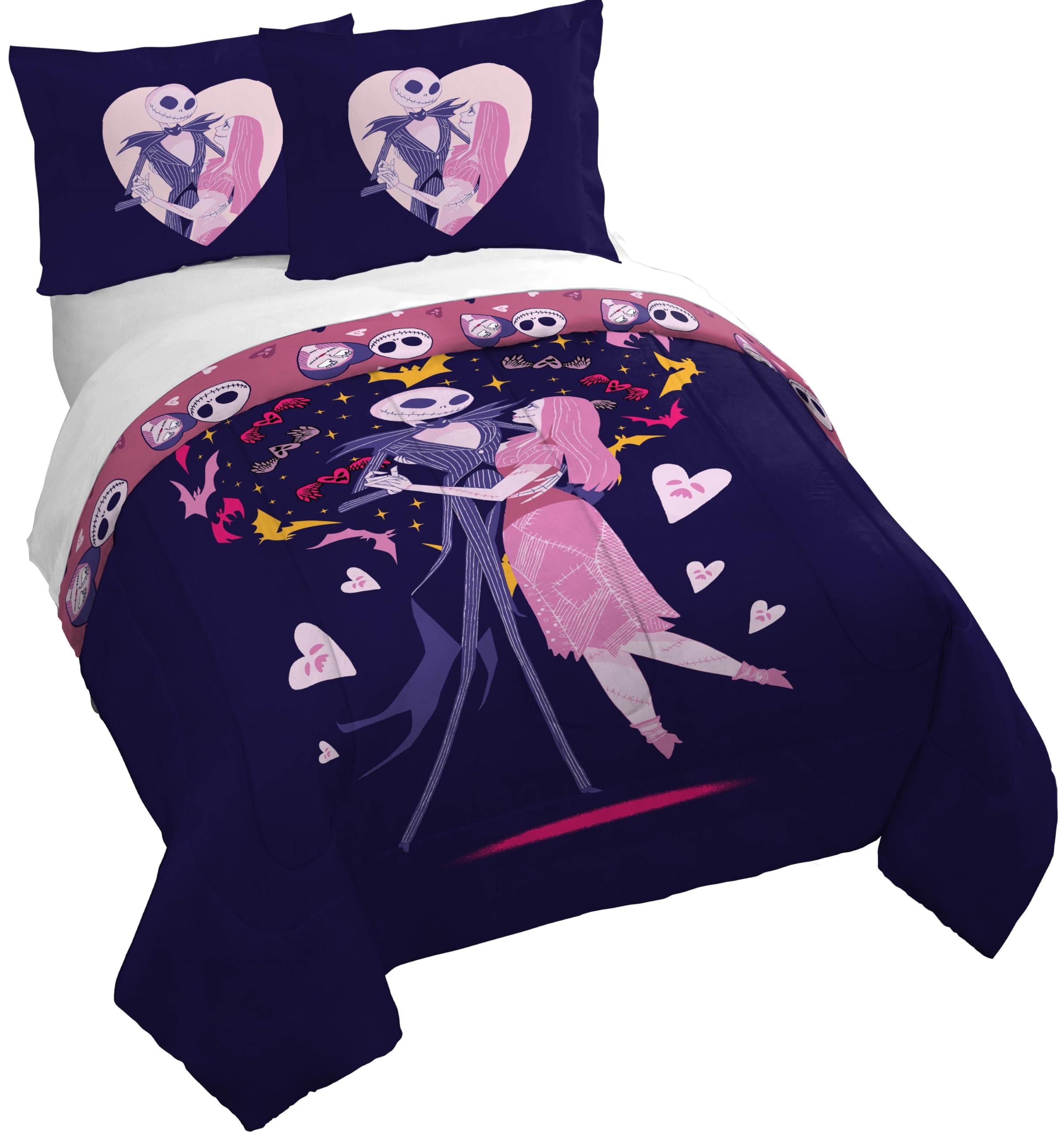 Jay Franco Kids Duvet Cover Set – 3 Piece Super Soft Bedding with Sham Pillowcase, Cover ONLY Comforter Not Included, Blue - Minecraft, Full