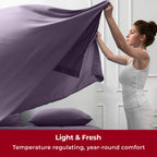 Mellanni Queen Sheets Set - 4 PC Iconic Collection Bedding Sheets & Pillowcases - Hotel Luxury, Extra Soft, Cooling Bed Sheets - for Women, Men, Kids & Teens (Queen, White)