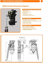 Automatic Gate Barrier High Intensity Usage, DC Brushless Technology, 100W, 16 feet Compact Telescopic Arm, Built in LED, Remote Control up to 100 feet, Easy Installation, US Version