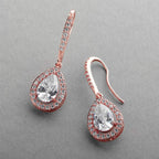 Mariell Cubic Zirconia Crystal Bridal Dangle Earrings, Drop Earrings with Euro Wire Tops, Wedding Earring for Women, Brides, Bridesmaids and Prom