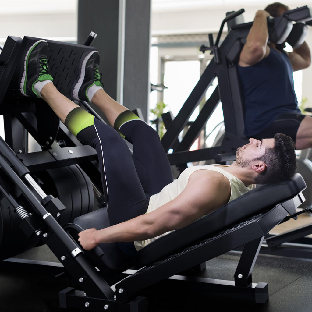 RitFit Leg Press Hack Squat Machine, Professional Adjustable Leg Press Machine for Home Gym with Linear Bearing, Specialty Hack Squat Machine for Full Lower Body Workout with Weight Storage Posts