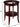 Frenchi Furniture-Wood Genoa End Table, Round Side /Accent Table , Inset Glass Espresso