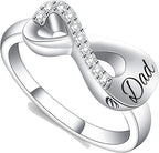 Yinplsmemory Cremation Jewelry Infinity Love Cremation Ring for Ashes Stainless Steel Hold Loved Ones Ash Keepsake Finger Ring Urn Locket Memorial Jewelry for Women