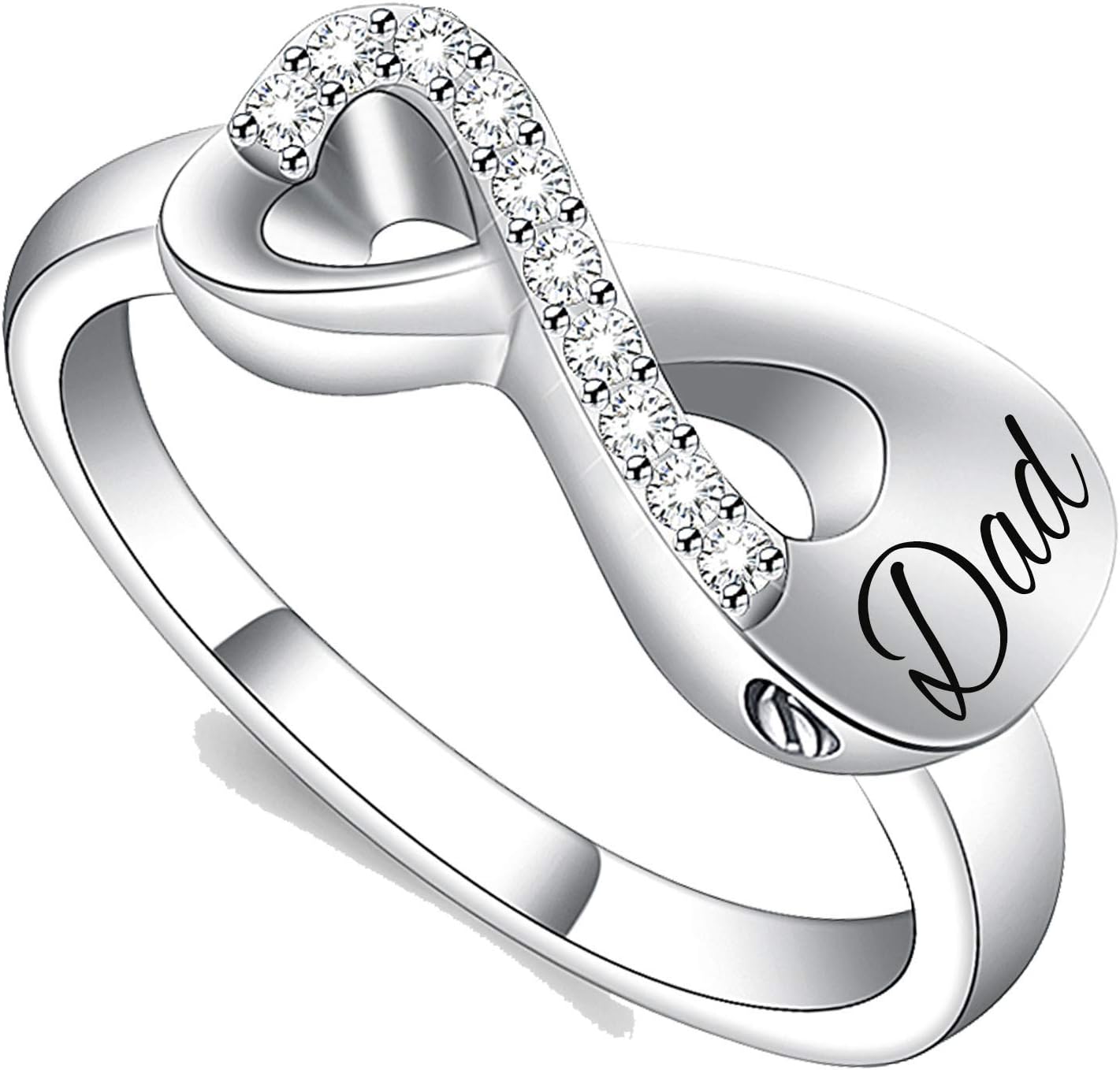 Yinplsmemory Cremation Jewelry Infinity Love Cremation Ring for Ashes Stainless Steel Hold Loved Ones Ash Keepsake Finger Ring Urn Locket Memorial Jewelry for Women