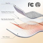 Coperta Elettrica Riscaldata Plaid con 5 Livelli di Riscaldamento e Spegnimento Automatico dopo 4 Ore, Plaid Riscaldato 50"x60" con Certificazione ETL e FCC per Casa e Ufficio, Lavabile in Lavatrice, Grigio Scuro