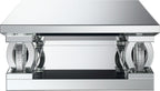 Coaster Home Furnishings Amalia Square Mirrored Cocktail Living Room Sofa Coffee Table Glam Acrylic Crystal Legs with Bottom Shelf No Assembly Clear Mirror 722518